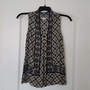 Vintage Pattern Sleeveless Top